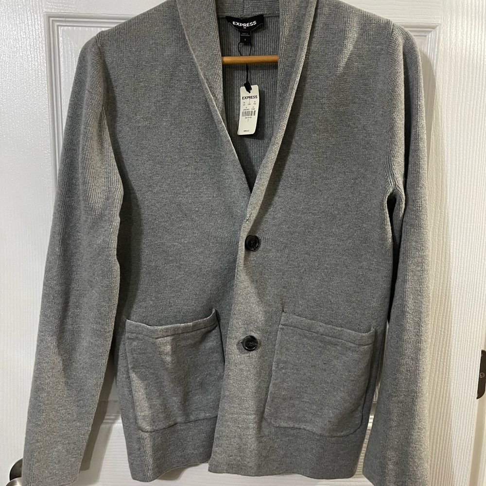 Express Gray Shawl Collar Cardigan (Size S)